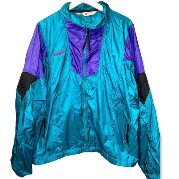 Columbia sportswear vintage 90s Windbreaker track Jacket Size Mens Large